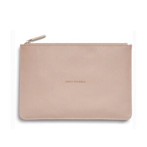 Katie Loxton London Girly Goodies Pouch Blush Pink Saffiano Vegan Leather Clutch